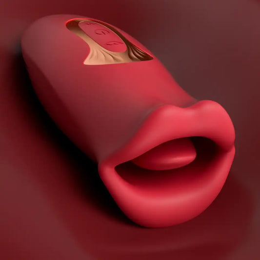 Mouth sucking and tongue licking vibrator