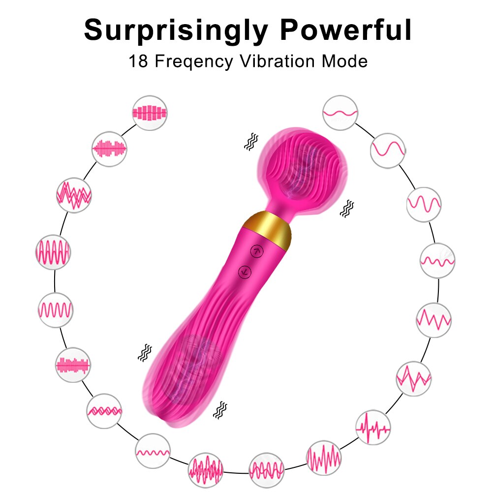 10 Speeds Powerful Magic Wand Vibrator Sex Toys
