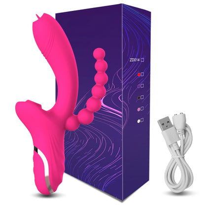 3 in 1 Clit Sucker Dildo Vibrator Sex Toys for Female